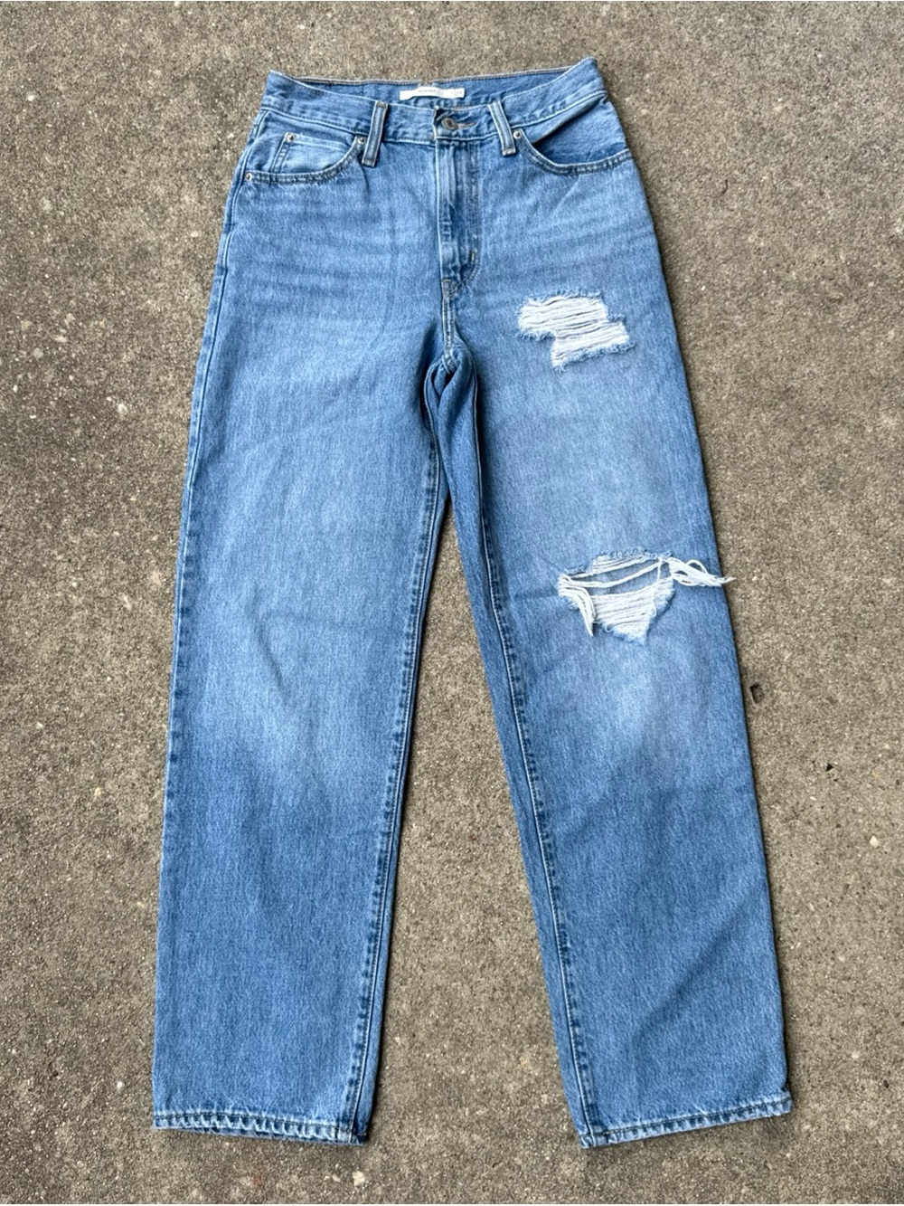 Levis Womens ‘94 Baggy Wide Leg Denim Jeans Light Wash Size 25x31